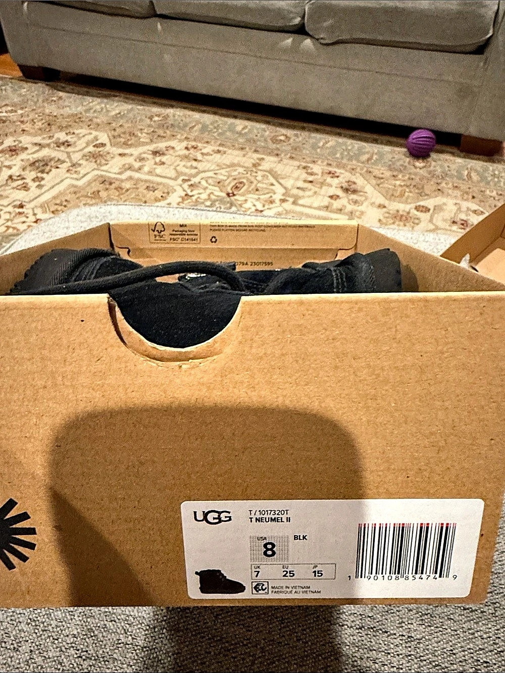 UGG Classic Mini Side Zip Black Side Zip Boots US 8